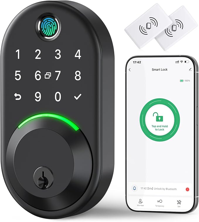 Smart Deadbolt Door Lock with Keypad:Yamiry Fingerprint Keyless Entry Deadbolt by YAMIRY