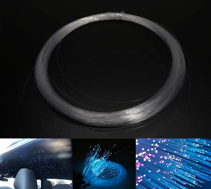 AZIMOM PMMA Plastic End Glow Fiber Optic Cable 0.5mm 100m/Roll by AZIMOM