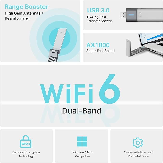 TP-Link AX1800 WiFi 6 USB Adapter - Image 2