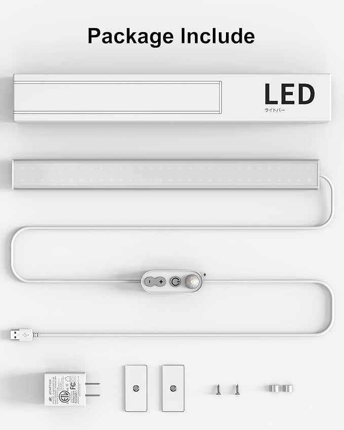 ASOKO Motion Sensor Dimmable Led Under Cabinet Lighting, 16 inches Plug in Led - Image 5