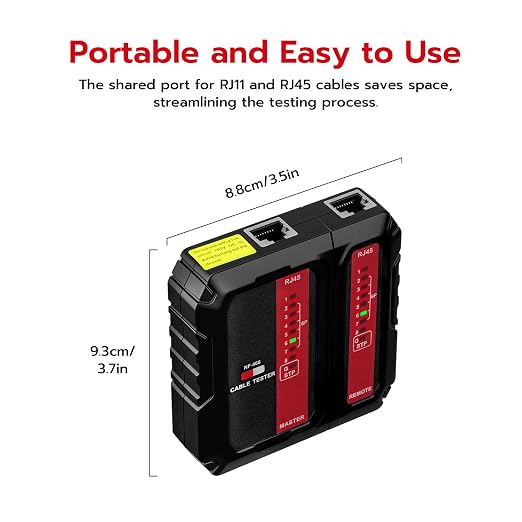 Mcbazel Network Cable Tester for RJ45 RJ11, Ethernet Cable Tester Tool - Image 4