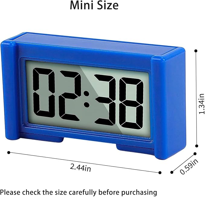 YOUNGFLY 2PCS Small Digital Clock, Vehicle Adhesive Clock - Image 7