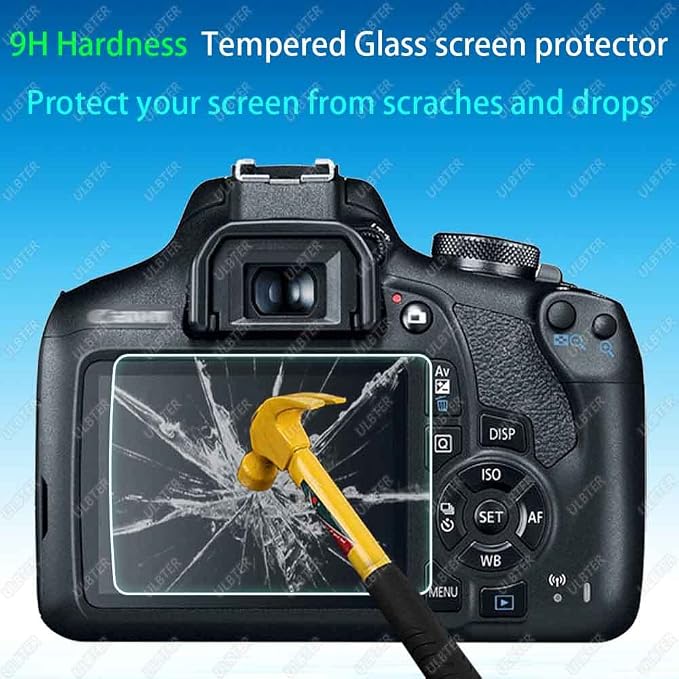 ULBTER Screen Protector for Canon EOS Rebel T7 T6 T5 2000D Camera & Hot Shoe - Image 3