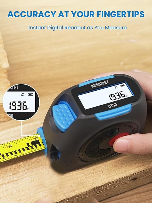 ACEGMET DTX10 & DT30 3-in-1 Digital Laser Tape Measure Bundle, 330Ft & 130Ft - Image 4