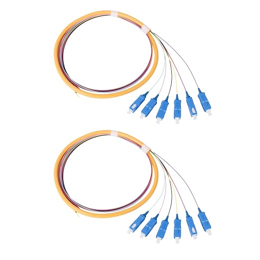 6 Strands SC UPC Singlemode Fiber Optic Pigtail 1.5m SC Single Mode Fiber Cable by FiberOpticalAccessories