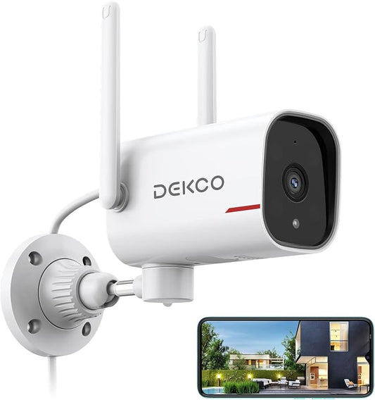 DEKCO WiFi Camera 2K Pan Rotating 180° Wired Outdoor Security Cameras by DEKCO_LIFE