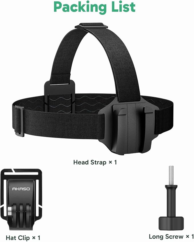 AKASO 2-in-1 Quick Release Adjustable Head Strap Mount - Image 9