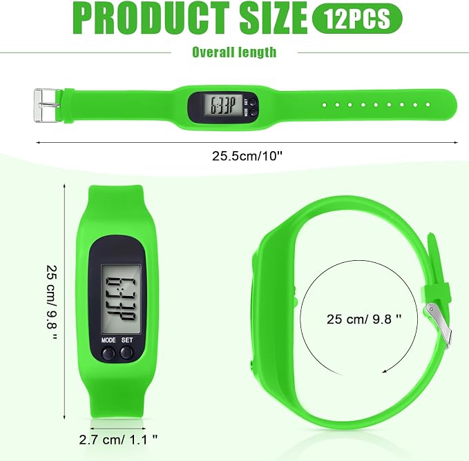 Geyoga Pedometer for Walking Steps and Miles Pedometer Watch Silicone Steps - Image 2