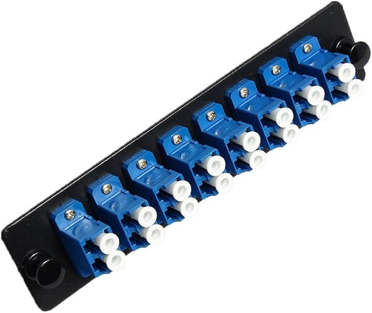 RiteAV LGX Footprint Fiber Optic Cable LC Adapter Patch Panel 8 Ports Loaded by RiteAV