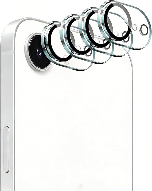 4-Pack Camera Lens Protector for iPhone 17e/16e, 9H Tempered Glass Camera Cover by ScreenProtectorCase
