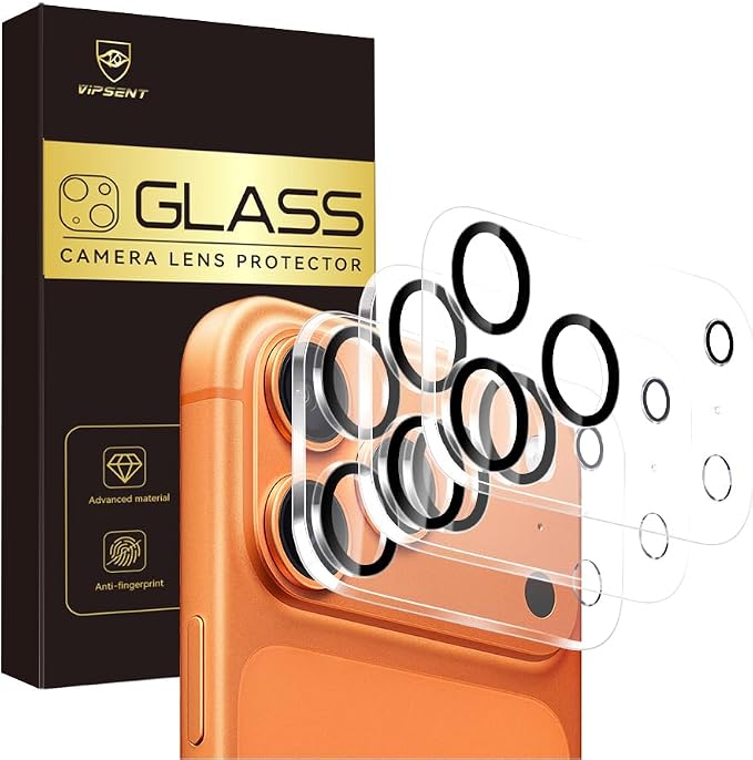 Camera Lens Protector for iPhone 17 Pro Max 6.9", 9H Tempered Glass，Ultra HD by Vipsent