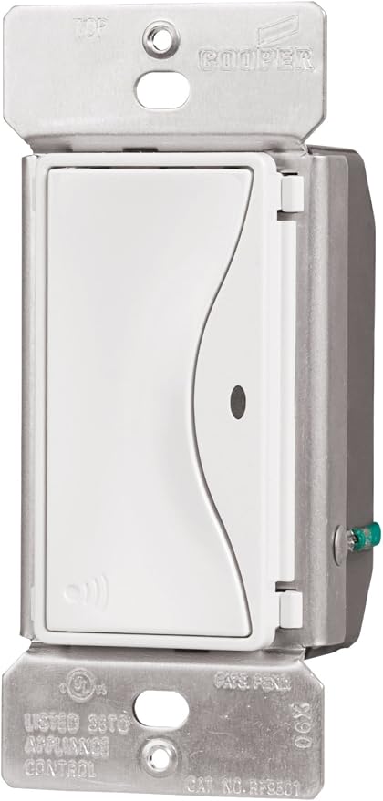 Eaton RF9501AW ASPIRE RF Single-Pole Wireless Light Switch, Alpine White Finish - Image 3
