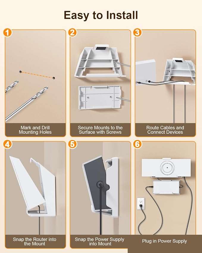 Starlink Standard 4X/V3 Gen 3 Router Wall Mount Kit, 2-in-1 Mount - Image 5
