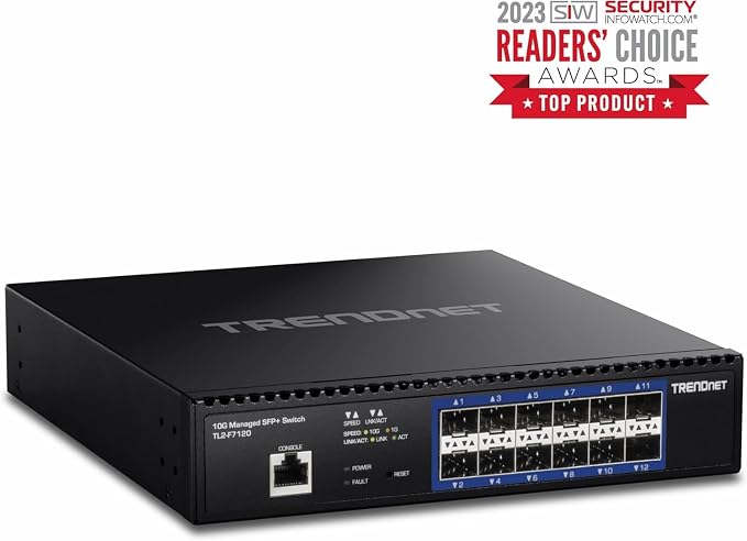 TRENDnet 12-Port 10G Layer 2 Managed SFP+ Switch, 12 x 10G SFP+ Ports, Ethernet - Image 7