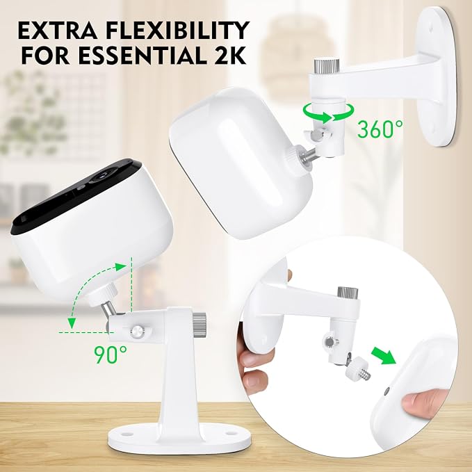 2Pack Adjustable Mount for Arlo Essential 2K Indoor/Outdoor, for Arlo Pro - Image 4