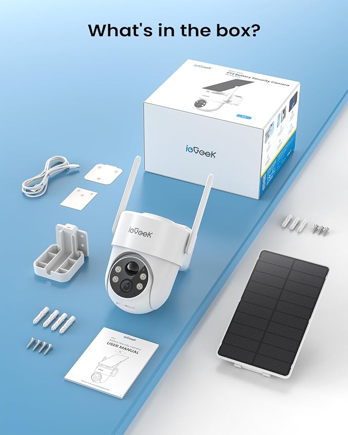 ieGeek 2 Pack S5 Solar Security Cameras Wireless Outdoor – 2K 3MP WiFi Camera - Image 8