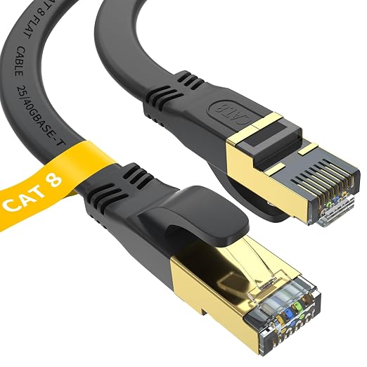 Cat 8 Ethernet Cable 15 FT, Outdoor&Indoor High Speed Heavy Duty Network LAN by Unknown