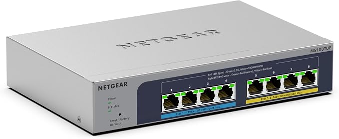 NETGEAR 8-Port Ultra60 Multi-Gigabit Ethernet Smart Switch by NETGEAR