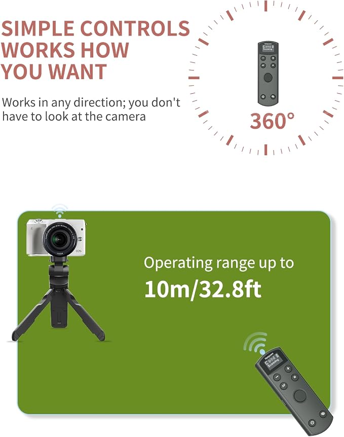 for Canon Camera Remote Control, Hanpusen Rechargeable Wireless Shutter Release - Image 5