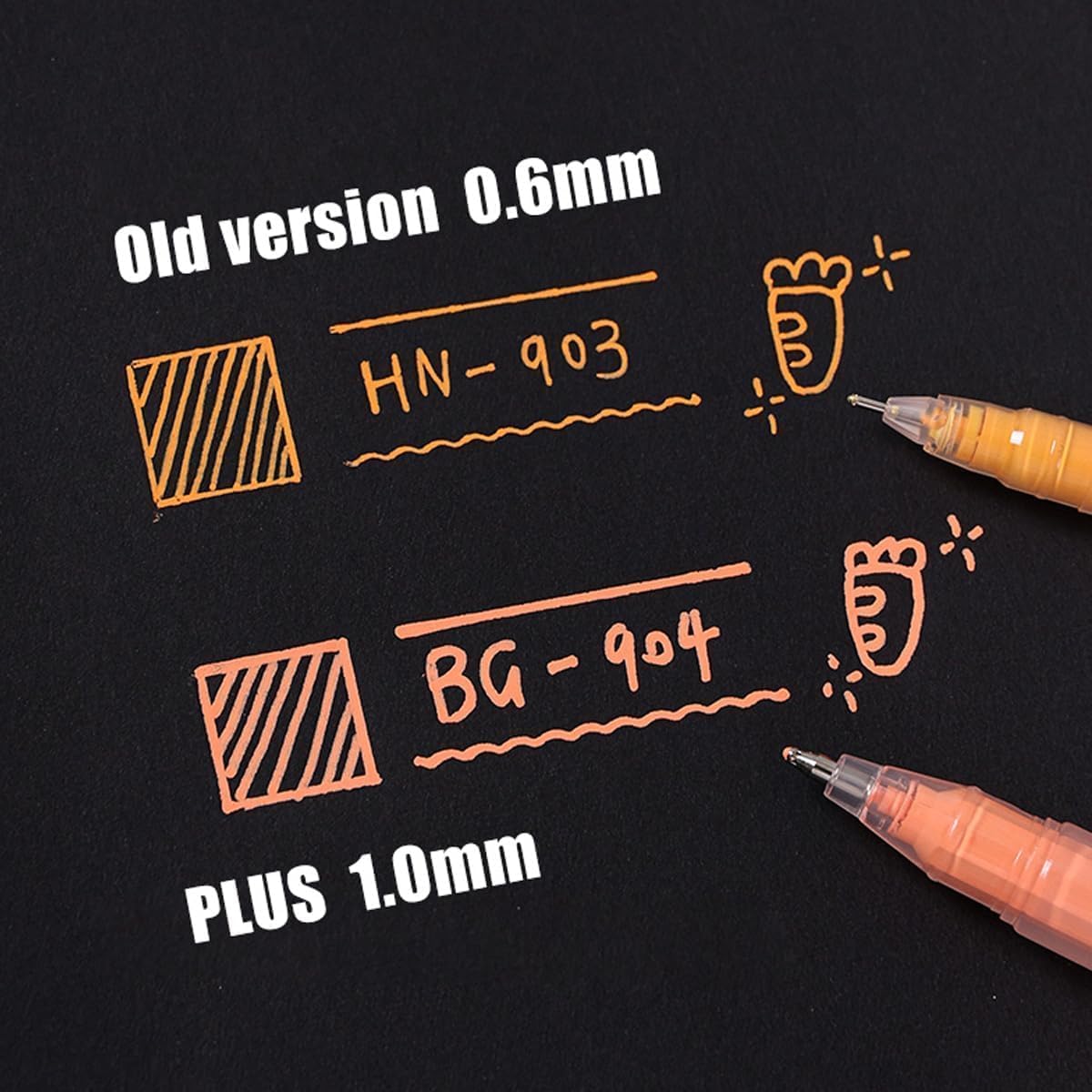 Acrylic Gel Pens for Coloring Books, Quick Dry 6 Pcs 1.0mm Fine Point Gel Marker Pen for Drawing, Journaling Art, School Supplies, Warm Color