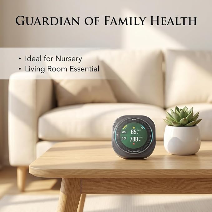 FABISENSE Smart Carbon Monoxide Detector, Portable Air Quality Monitor - Image 6