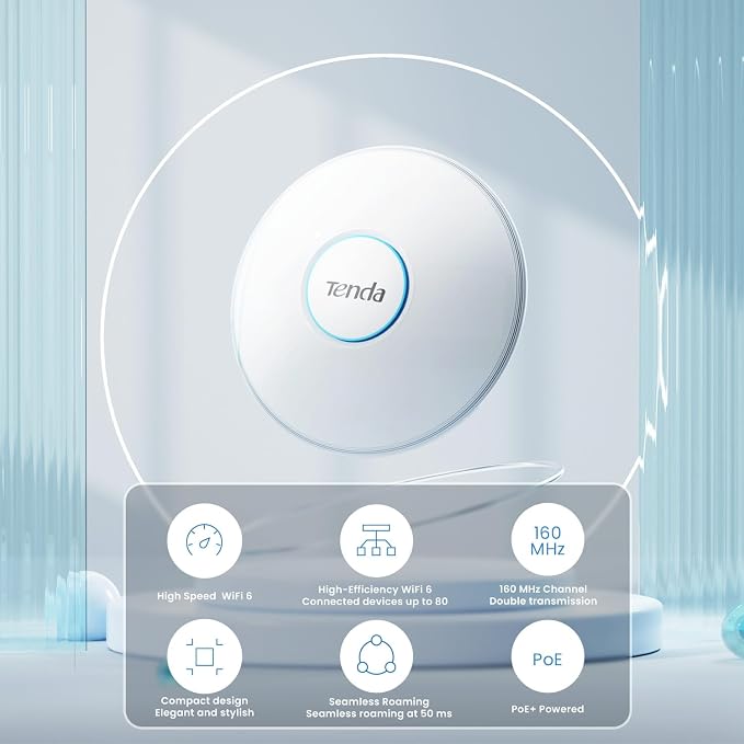 Tenda WiFi 6 AX3000 Wireless Access Point | Ceiling Mount Access Point - Image 2