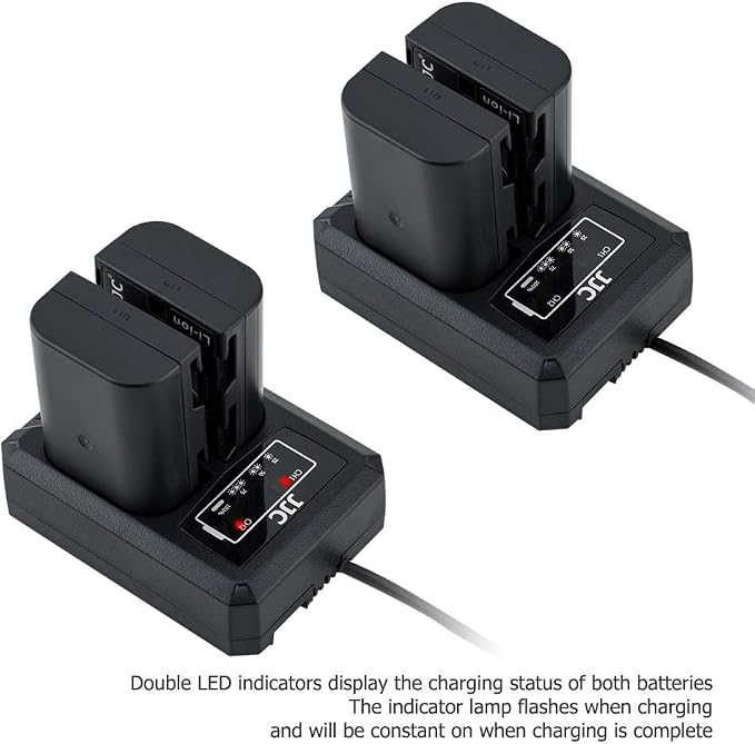 JJC DMW-BLF19 & DMW-BLK22 Battery Charger USB Dual Slot - Image 5