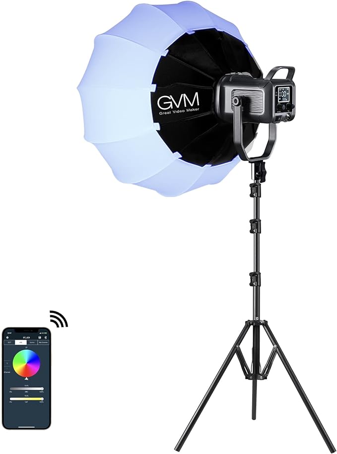 GVM 150W RGB Video Light Kit, 2700K~7500K Bi-Color LED Video Light Photography by GVMGreatVideoMaker