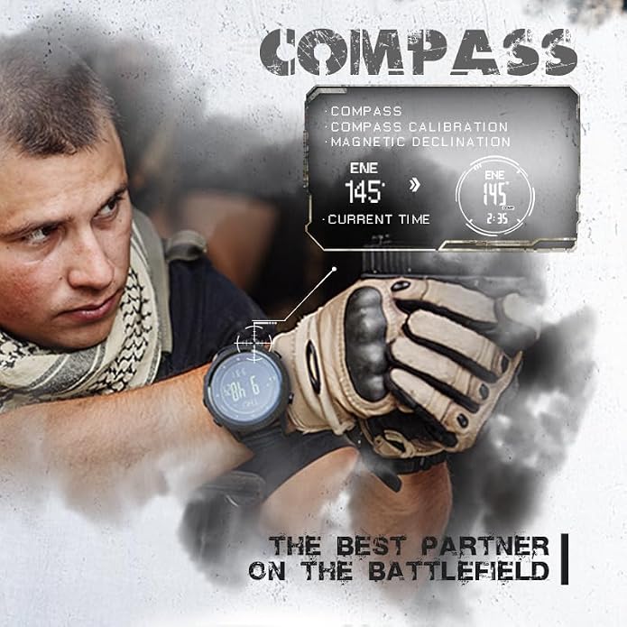 NORTH EDGE Military Watch for Men Large Face Tactical Survival Digital Wrist - Image 4