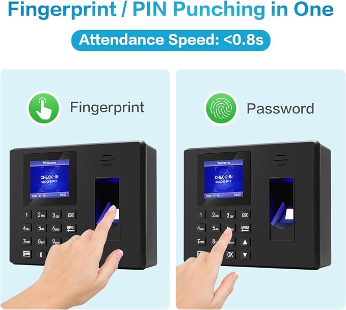 Time Clocks, Fingerprint Time Clock - Image 2