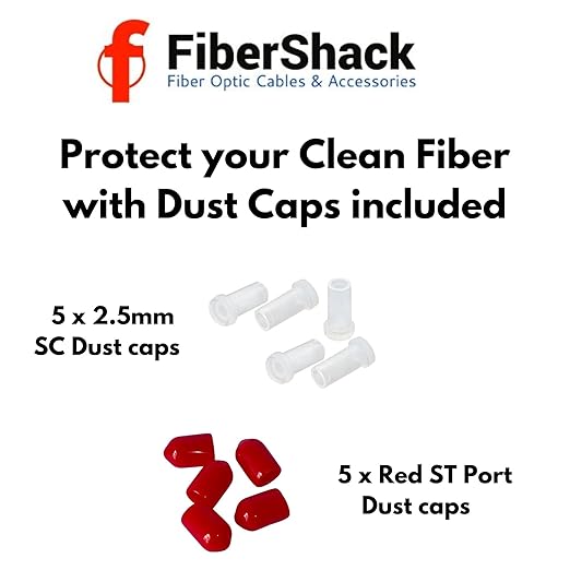 Fibershack - 2.5mm Fiber Optic ST Cleaner Pen & Dust Caps - FC & SC Fiber - Image 3