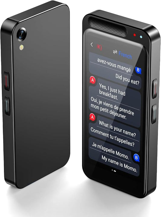 Language Translator Device No WiFi Needed, Two-Way Real Time Translator Device by Simbago
