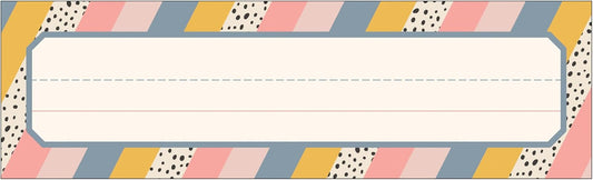 Carson Dellosa We Belong 36PC Name Labels for Kids, Boho Tags for Labeling Classroom, School Supplies, Desk Organizer, and Locker Organization, Teacher Decor