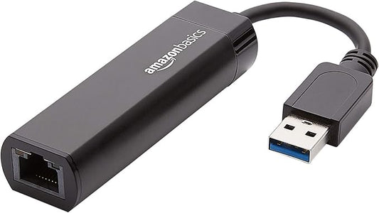 Amazon Basics USB 3.0 to 10/100/1000 Gigabit Ethernet Internet Adapter by AmazonBasics