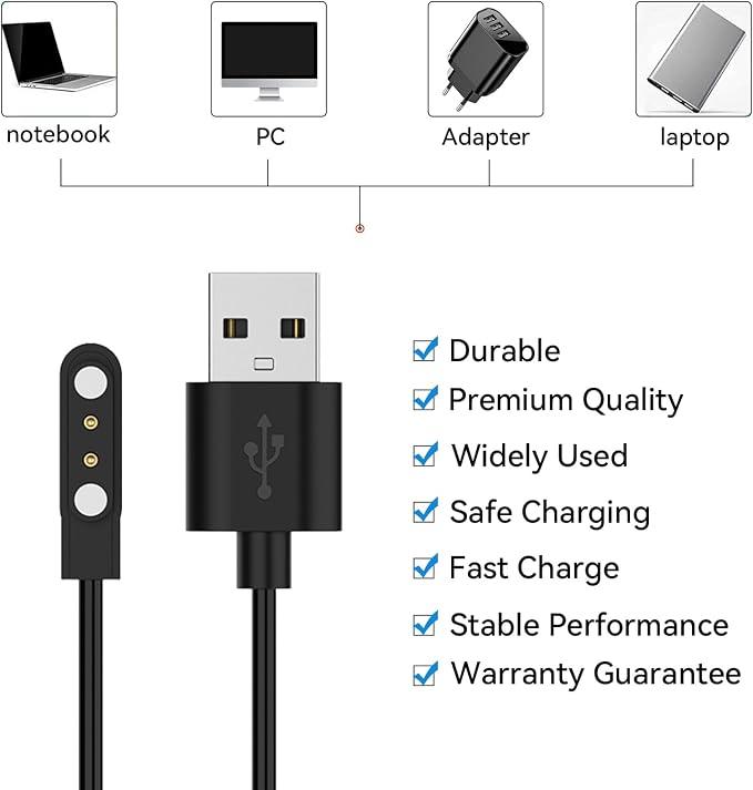 VeryFit Smartwatch Charger for IDW13/IDW16/IDW19/IDW25/IDW26/IDW28/ID208 - Image 5