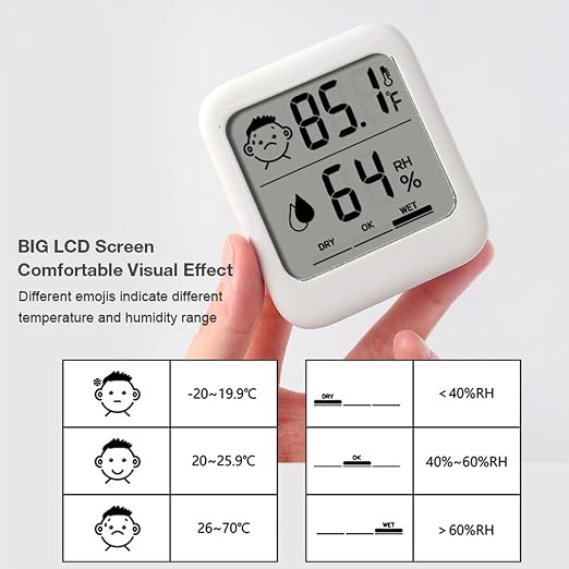 HATUSOKU Pack of 2 Digital Thermometer and Hygrometer - Image 2