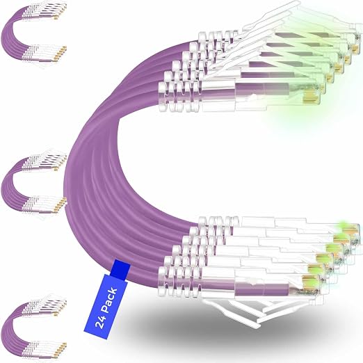 Rapink Patch Cables Cat6/ Cat6a 0.5ft Slim, Cat6a Ethernet Patch Cable 10G by Rapink