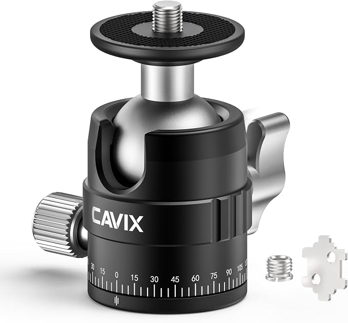 CAVIX 25mm Mini Ball Head 360° Panoramic Tripod Head Small Ball Head by CAVIX