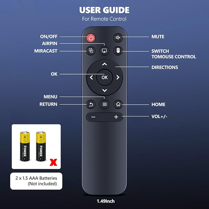 Replaced for Mini Projector HY300 HY300Pro Remote Control, for Magcubic HY300Pro - Image 6