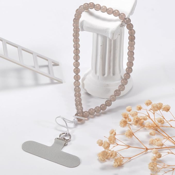 Agate Beaded Phone Wrist Strap for Women Men Stone Beads Charm Handmade - Image 4