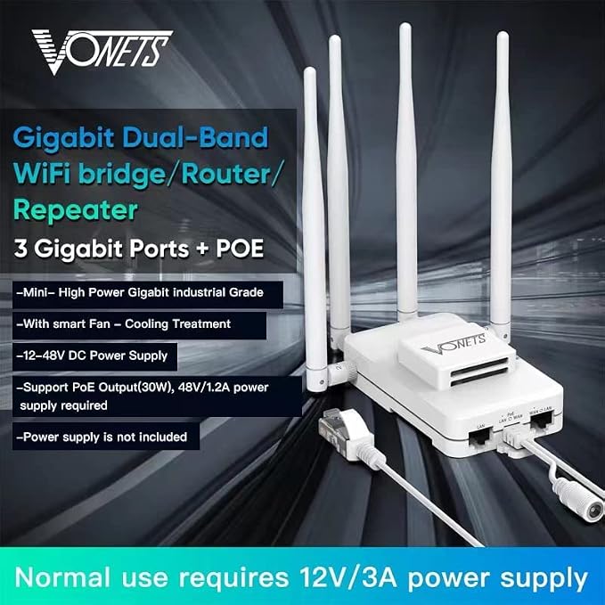 Vonets VAR1200-H High Performance Repeater 1200Mbps Dual Band 2.4G 5G Compact - Image 3