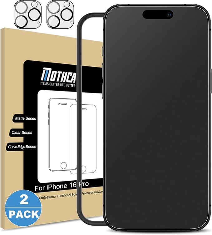 Mothca 2 Pack Matte Glass Screen Protector by MothcaDirect