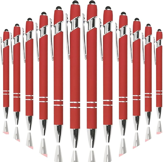 Oddmoal Ballpoint Pen with Stylus Tip, Soft Touch Click Metal Pen, 1.0mm Medium by Oddmoal