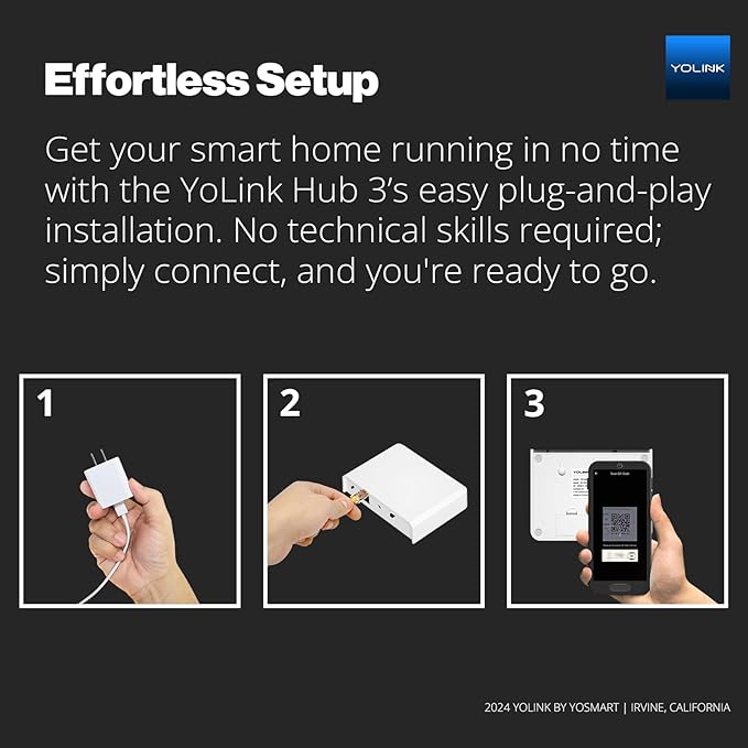 YoLink Hub 3 Smart Home Gateway: 4G LTE Cellular, Battery Backup Seamless Plug - Image 4