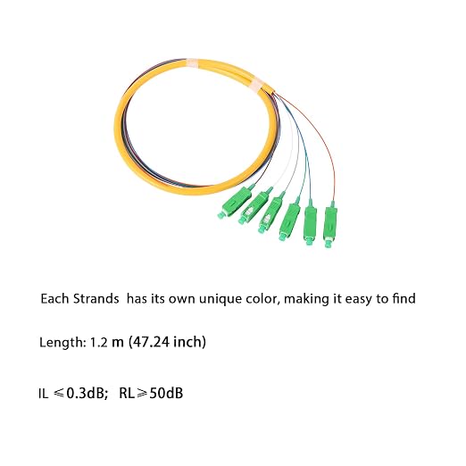 6 Strands SC APC Singlemode Fiber Optic Pigtail 1.5m SC Single Mode Fiber Cable - Image 2