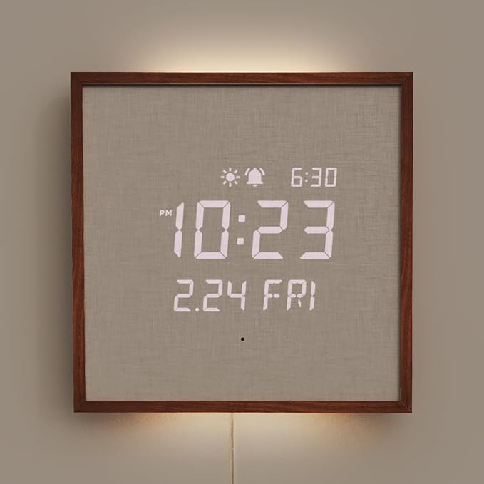 mooas Wooden Frame LED Silent Wall Clock by mooas