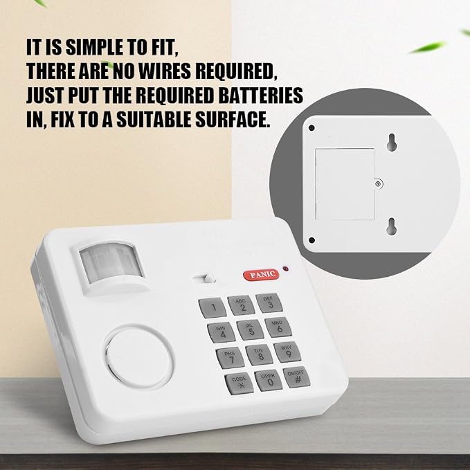 105DB Password Wireless Home Security Emergency Keypad Alarm Siren, 105° Alarm - Image 3