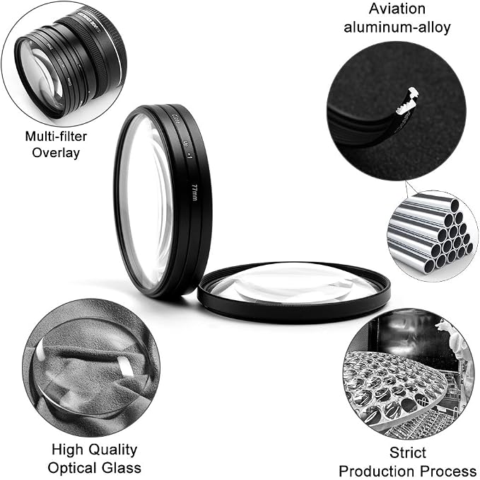 55mm Close-up Filter Kit 4 Pieces Macro Filter Accessory Close-up Lens Filter - Image 2