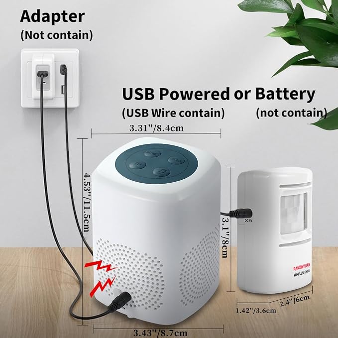 S SELDORAUK Motion Sensor Door Chime, Dog Barking Alarm Doorbell Guard Wireless - Image 3