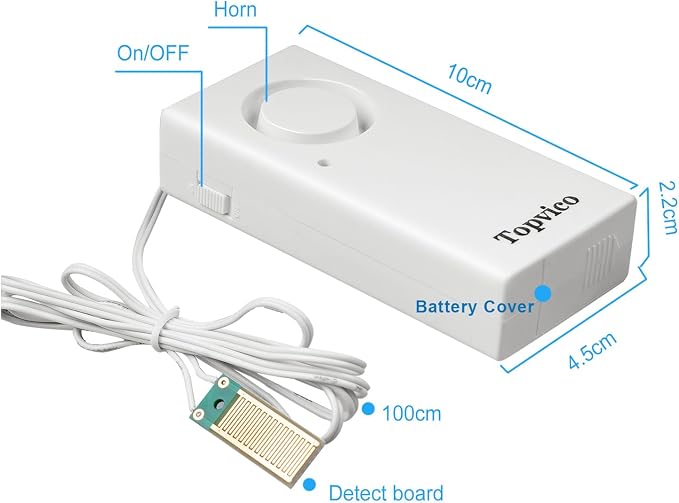 Water Leak Detector, 120dB Loud Siren, Powered by 9V Battery, Sensor Alarm - Image 4